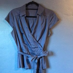 Loft wrap peplum top